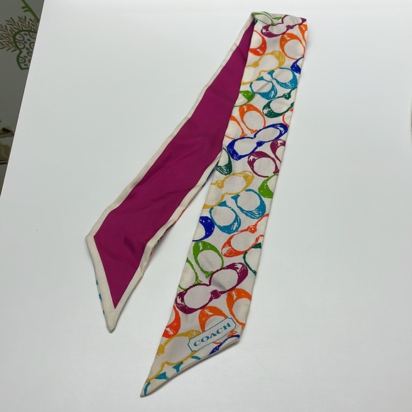 Coach silk hair ribbon